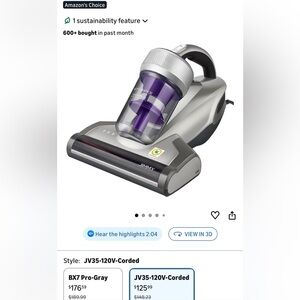 JIMMY Anti-Mite Bed Vacuum Cleaner Brand New In Box